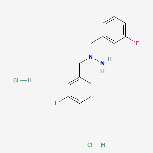 1,1-Bis[(3-fluorophenyl)methyl]hydrazine dihydrochloride