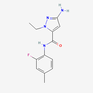 3-amino-1-ethyl-N-(2-fluoro-4-methylphenyl)-1H-pyrazole-5-carboxamide