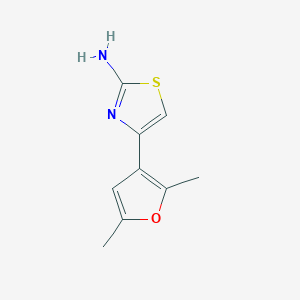 molecular formula C9H10N2OS B2983763 4-(2,5-Dimethylfuran-3-yl)-1,3-thiazol-2-amine CAS No. 376349-57-4