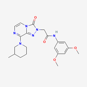 molecular formula C21H26N6O4 B2983768 N-(3,5-二甲氧基苯基)-2-[8-(3-甲基哌啶-1-基)-3-氧代[1,2,4]三唑并[4,3-a]嘧啶-2(3H)-基]乙酰胺 CAS No. 1251568-98-5