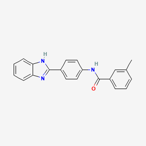 molecular formula C21H17N3O B2983772 N-[4-(1H-苯并咪唑-2-基)苯基]-3-甲基苯甲酰胺 CAS No. 476633-91-7