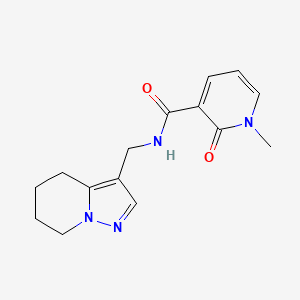 molecular formula C15H18N4O2 B2983774 1-methyl-2-oxo-N-((4,5,6,7-tetrahydropyrazolo[1,5-a]pyridin-3-yl)methyl)-1,2-dihydropyridine-3-carboxamide CAS No. 2034245-83-3