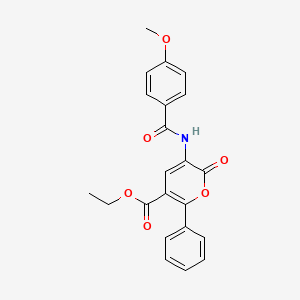 ethyl 3-[(4-methoxybenzoyl)amino]-2-oxo-6-phenyl-2H-pyran-5-carboxylate