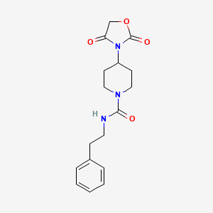 molecular formula C17H21N3O4 B2983779 4-(2,4-dioxooxazolidin-3-yl)-N-phenethylpiperidine-1-carboxamide CAS No. 2034385-99-2