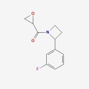 [2-(3-Fluorophenyl)azetidin-1-yl]-(oxiran-2-yl)methanone