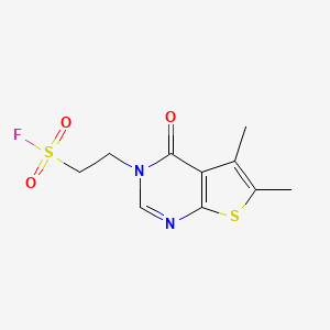 2-{5,6-dimethyl-4-oxo-3H,4H-thieno[2,3-d]pyrimidin-3-yl}ethane-1-sulfonyl fluoride