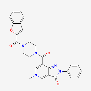 7-(4-(benzofuran-2-carbonyl)piperazine-1-carbonyl)-5-methyl-2-phenyl-2H-pyrazolo[4,3-c]pyridin-3(5H)-one