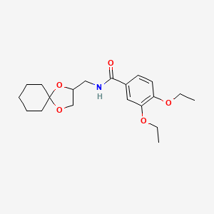 N-(1,4-dioxaspiro[4.5]decan-2-ylmethyl)-3,4-diethoxybenzamide