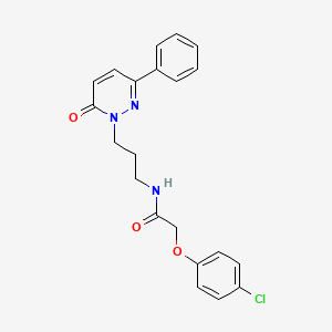 2-(4-chlorophenoxy)-N-(3-(6-oxo-3-phenylpyridazin-1(6H)-yl)propyl)acetamide