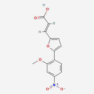 (2E)-3-[5-(2-methoxy-4-nitrophenyl)furan-2-yl]prop-2-enoic acid