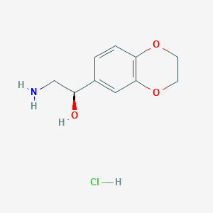 molecular formula C10H14ClNO3 B2983858 (1R)-2-amino-1-(2,3-dihydro-1,4-benzodioxin-6-yl)ethan-1-ol hydrochloride CAS No. 2137143-61-2