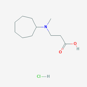 3-[Cycloheptyl(methyl)amino]propanoic acid;hydrochloride