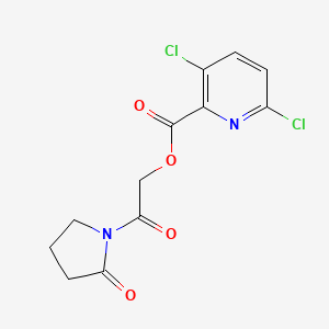 molecular formula C12H10Cl2N2O4 B2983869 2-Oxo-2-(2-oxopyrrolidin-1-yl)ethyl 3,6-dichloropyridine-2-carboxylate CAS No. 1002497-36-0