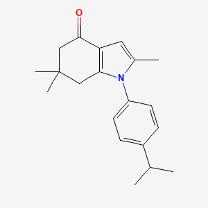 molecular formula C20H25NO B2983872 2,6,6-Trimethyl-1-(4-(isopropyl)phenyl)-5,6,7-trihydroindol-4-one CAS No. 627836-52-6