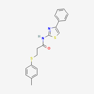 N-(4-phenylthiazol-2-yl)-3-(p-tolylthio)propanamide