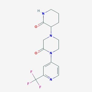 4-(2-Oxopiperidin-3-yl)-1-[2-(trifluoromethyl)pyridin-4-yl]piperazin-2-one