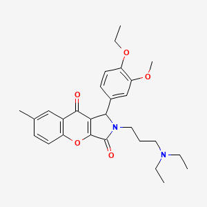 2-(3-(Diethylamino)propyl)-1-(4-ethoxy-3-methoxyphenyl)-7-methyl-1,2-dihydrochromeno[2,3-c]pyrrole-3,9-dione
