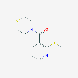 molecular formula C11H14N2OS2 B2983890 4-[2-(Methylsulfanyl)pyridine-3-carbonyl]thiomorpholine CAS No. 1197620-96-4