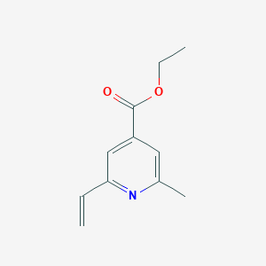 molecular formula C11H13NO2 B2983891 6-Methyl-2-vinylisonicotinic acid ethyl ester CAS No. 1186513-02-9