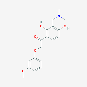 molecular formula C18H21NO5 B2983894 1-(3-((Dimethylamino)methyl)-2,4-dihydroxyphenyl)-2-(3-methoxyphenoxy)ethanone CAS No. 1021218-39-2