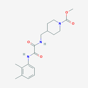 molecular formula C18H25N3O4 B2983903 4-((2-((2,3-二甲苯基)氨基)-2-氧代乙酰胺)甲基)哌啶-1-甲酸甲酯 CAS No. 1234973-23-9