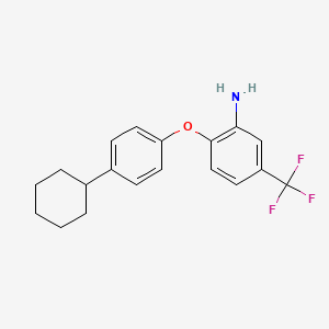 molecular formula C19H20F3NO B2983912 2-(4-Cyclohexylphenoxy)-5-(trifluoromethyl)aniline CAS No. 329063-84-5