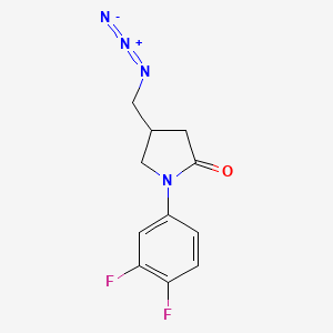 molecular formula C11H10F2N4O B2983917 4-(Azidomethyl)-1-(3,4-difluorophenyl)pyrrolidin-2-one CAS No. 2415571-88-7