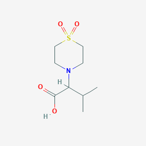 2-(1,1-Dioxo-1lambda~6~,4-thiazinan-4-yl)-3-methylbutanoic acid