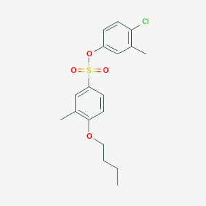 molecular formula C18H21ClO4S B2983929 (4-Chloro-3-methylphenyl) 4-butoxy-3-methylbenzenesulfonate CAS No. 2361827-90-7