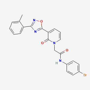 molecular formula C22H17BrN4O3 B2983932 N-(4-溴苯基)-2-(2-氧代-3-(3-(邻甲苯基)-1,2,4-恶二唑-5-基)吡啶-1(2H)-基)乙酰胺 CAS No. 1251545-29-5