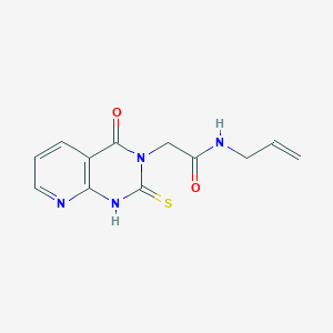 2-(4-oxo-2-sulfanylidene-1H-pyrido[2,3-d]pyrimidin-3-yl)-N-prop-2-enylacetamide