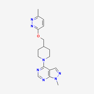 1-Methyl-4-[4-[(6-methylpyridazin-3-yl)oxymethyl]piperidin-1-yl]pyrazolo[3,4-d]pyrimidine