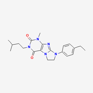 6-(4-Ethylphenyl)-4-methyl-2-(3-methylbutyl)-7,8-dihydropurino[7,8-a]imidazole-1,3-dione