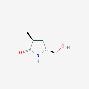 molecular formula C6H11NO2 B2983946 (3S,5R)-5-(羟甲基)-3-甲基吡咯烷-2-酮 CAS No. 1929608-81-0