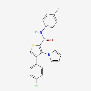 4-(4-chlorophenyl)-3-(1H-pyrrol-1-yl)-N-(p-tolyl)thiophene-2-carboxamide