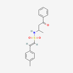 molecular formula C19H21NO3S B2983960 (E)-2-(4-Methylphenyl)-N-(4-oxo-4-phenylbutan-2-YL)ethenesulfonamide CAS No. 1424746-84-8