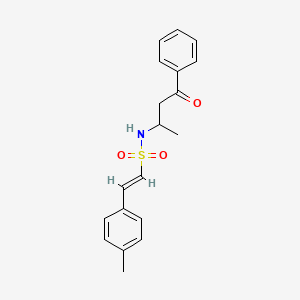 molecular formula C19H21NO3S B2983960 (E)-2-(4-甲基苯基)-N-(4-氧代-4-苯基丁-2-基)乙烯磺酰胺 CAS No. 1424746-84-8