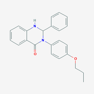 molecular formula C23H22N2O2 B298397 2-phenyl-3-(4-propoxyphenyl)-2,3-dihydroquinazolin-4(1H)-one 