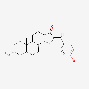 (E)-3-hydroxy-16-(4-methoxybenzylidene)-10,13-dimethyltetradecahydro-1H-cyclopenta[a]phenanthren-17(2H)-one