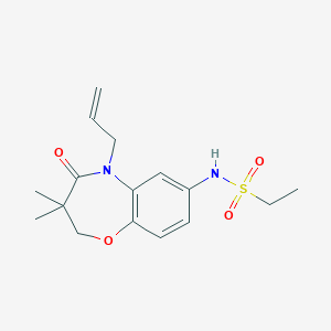 N-(5-allyl-3,3-dimethyl-4-oxo-2,3,4,5-tetrahydrobenzo[b][1,4]oxazepin-7-yl)ethanesulfonamide