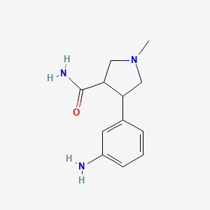 4-(3-Aminophenyl)-1-methylpyrrolidine-3-carboxamide