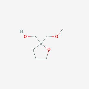 molecular formula C7H14O3 B2983994 [2-(Methoxymethyl)oxolan-2-yl]methanol CAS No. 1936686-87-1
