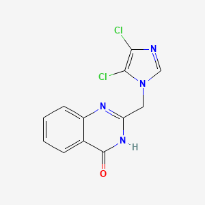 molecular formula C12H8Cl2N4O B2984001 2-((4,5-dichloro-1H-imidazol-1-yl)methyl)quinazolin-4(3H)-one CAS No. 1219570-34-9