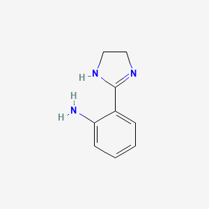 molecular formula C9H11N3 B2984003 2-(4,5-二氢-1H-咪唑-2-基)苯胺 CAS No. 28637-61-8