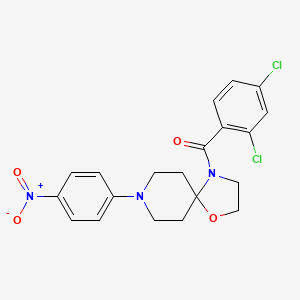 (2,4-Dichlorophenyl)[8-(4-nitrophenyl)-1-oxa-4,8-diazaspiro[4.5]dec-4-yl]methanone