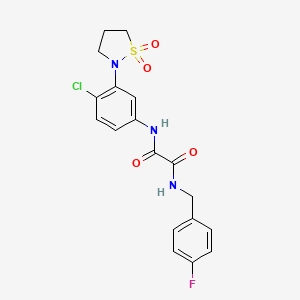 N1-(4-chloro-3-(1,1-dioxidoisothiazolidin-2-yl)phenyl)-N2-(4-fluorobenzyl)oxalamide