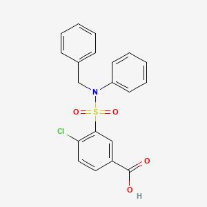 molecular formula C20H16ClNO4S B2984021 3-[Benzyl(phenyl)sulfamoyl]-4-chlorobenzoic acid CAS No. 733762-51-1