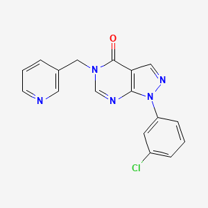 1-(3-chlorophenyl)-5-(pyridin-3-ylmethyl)-1H-pyrazolo[3,4-d]pyrimidin-4(5H)-one