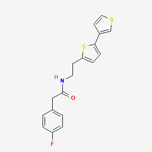 N-(2-([2,3'-bithiophen]-5-yl)ethyl)-2-(4-fluorophenyl)acetamide