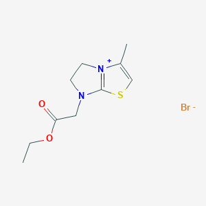 7-(2-Ethoxy-2-oxoethyl)-3-methyl-5,6-dihydroimidazo[2,1-b][1,3]thiazol-7-ium bromide